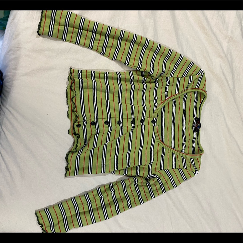 Delias by Dolls Kill striped button up top